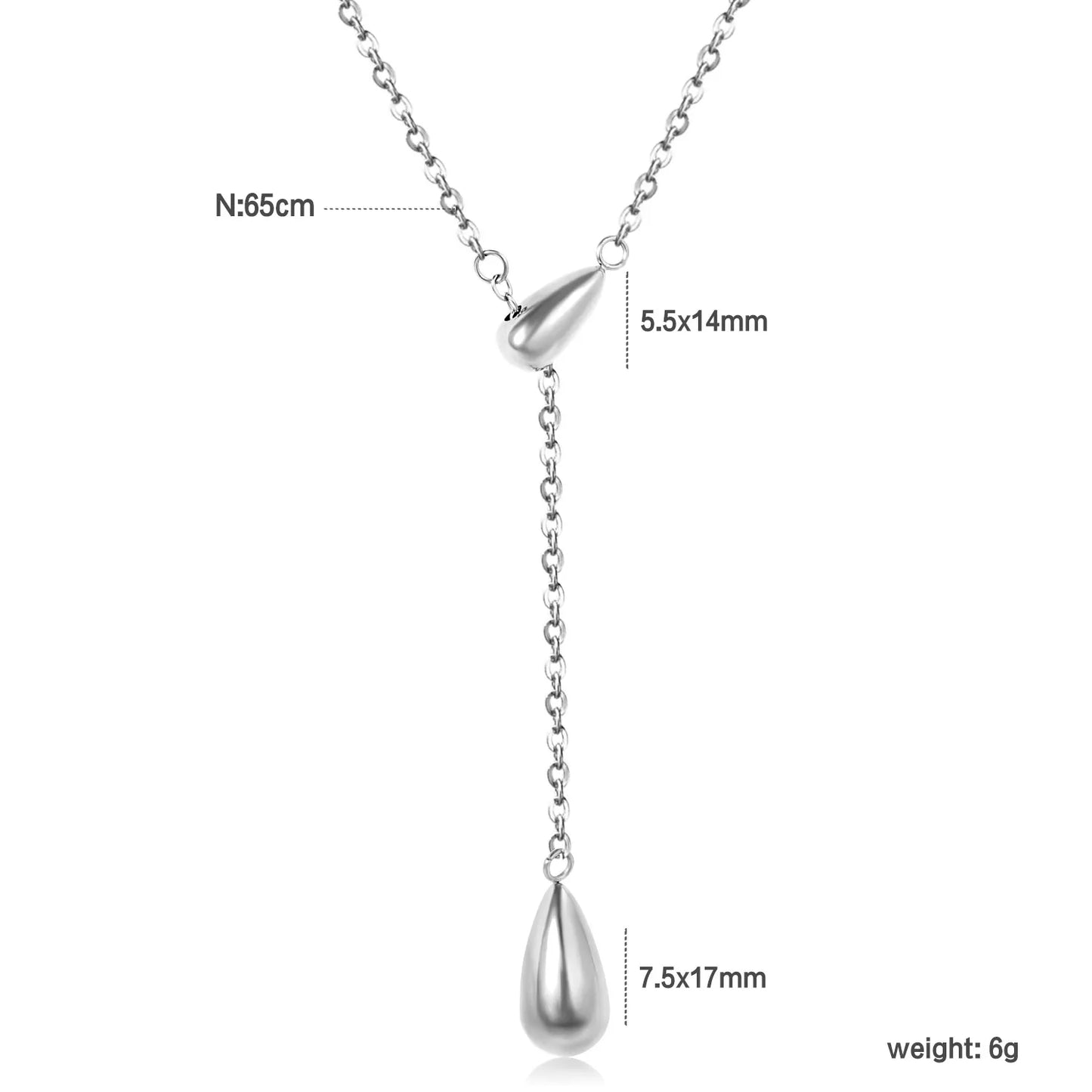 ✨ 18k gold plated 65cm/46+5cm Pearls Stainless Steel Necklaces Wholesale (12+ Pieces) | Hypoallergenic & Tarnish-Free 🌍 | Trendy Pendants & Chains