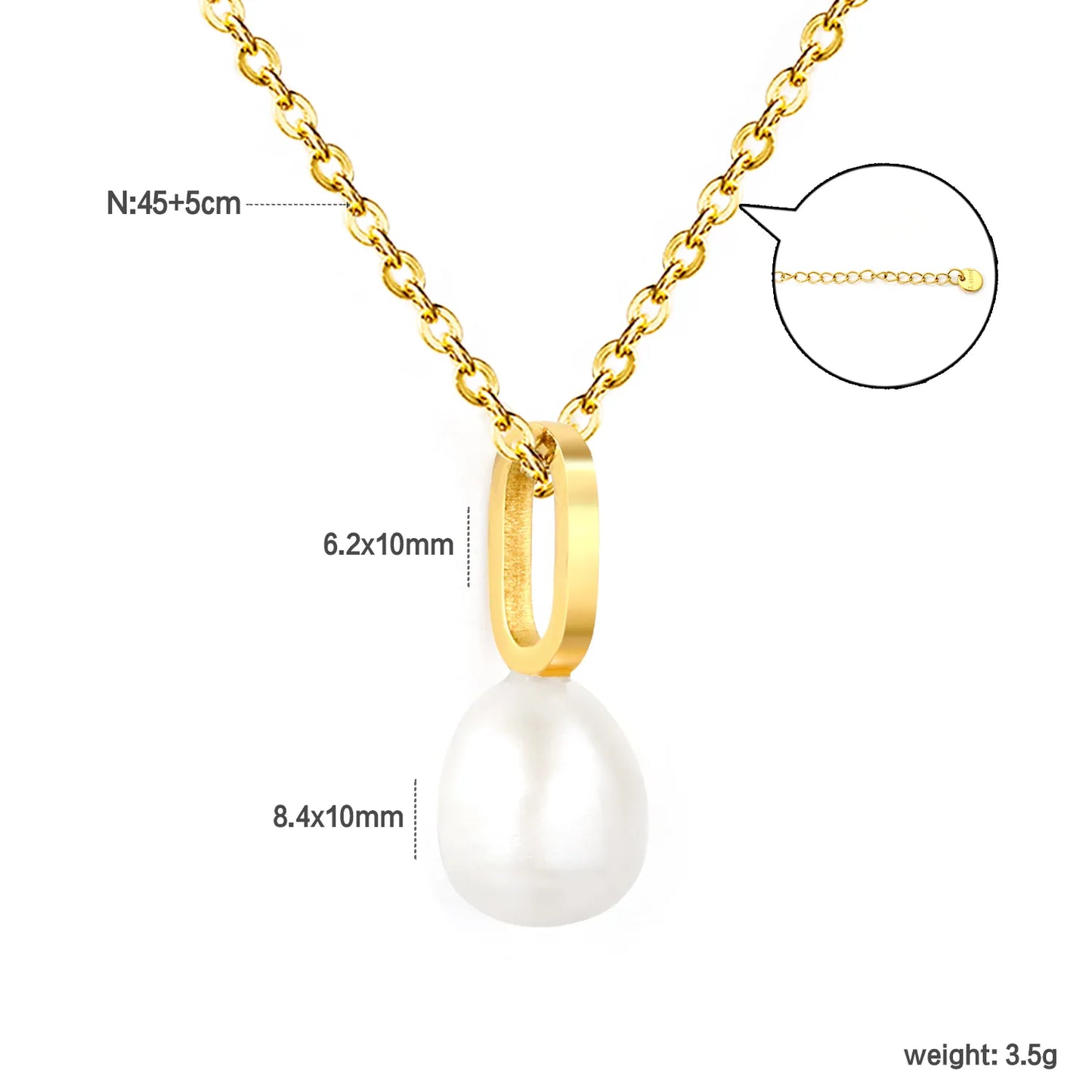 Gold Geometric Hollow Oval Link Necklace with Freshwater Pearls Cross Chain | Wholesale | Low MOQ