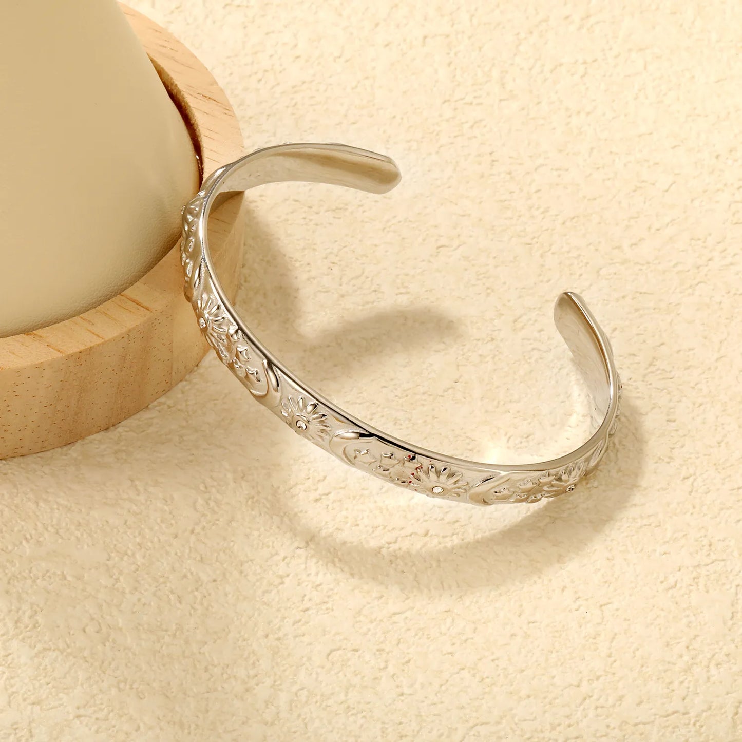 ✨ Wholesale 7.7mm Celestial Bangle | Star Moon Sun | Gold/Steel