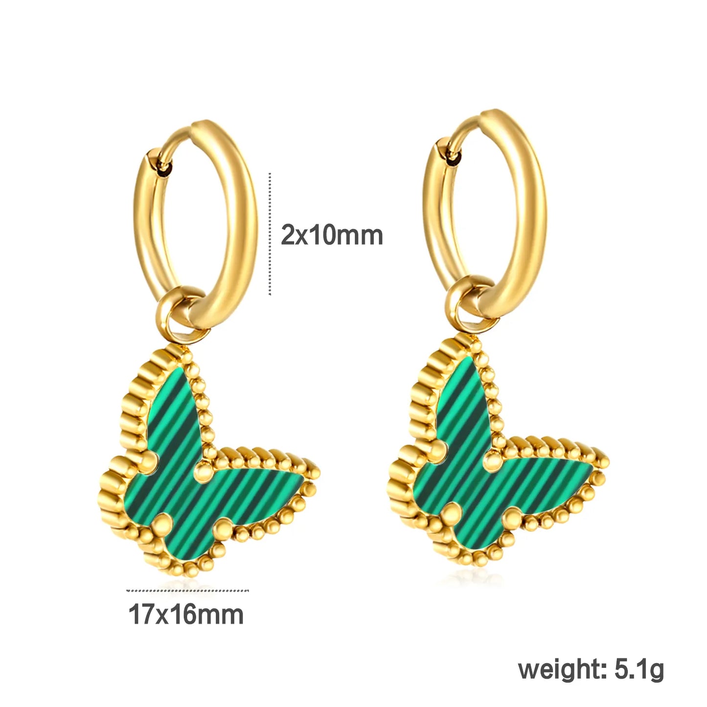 ✨🦋 18K Gold Butterfly Earrings Wholesale (MOQ 12+) | Stainless Steel Hypoallergenic 🌍 | Dainty & Trendy Jewelry
