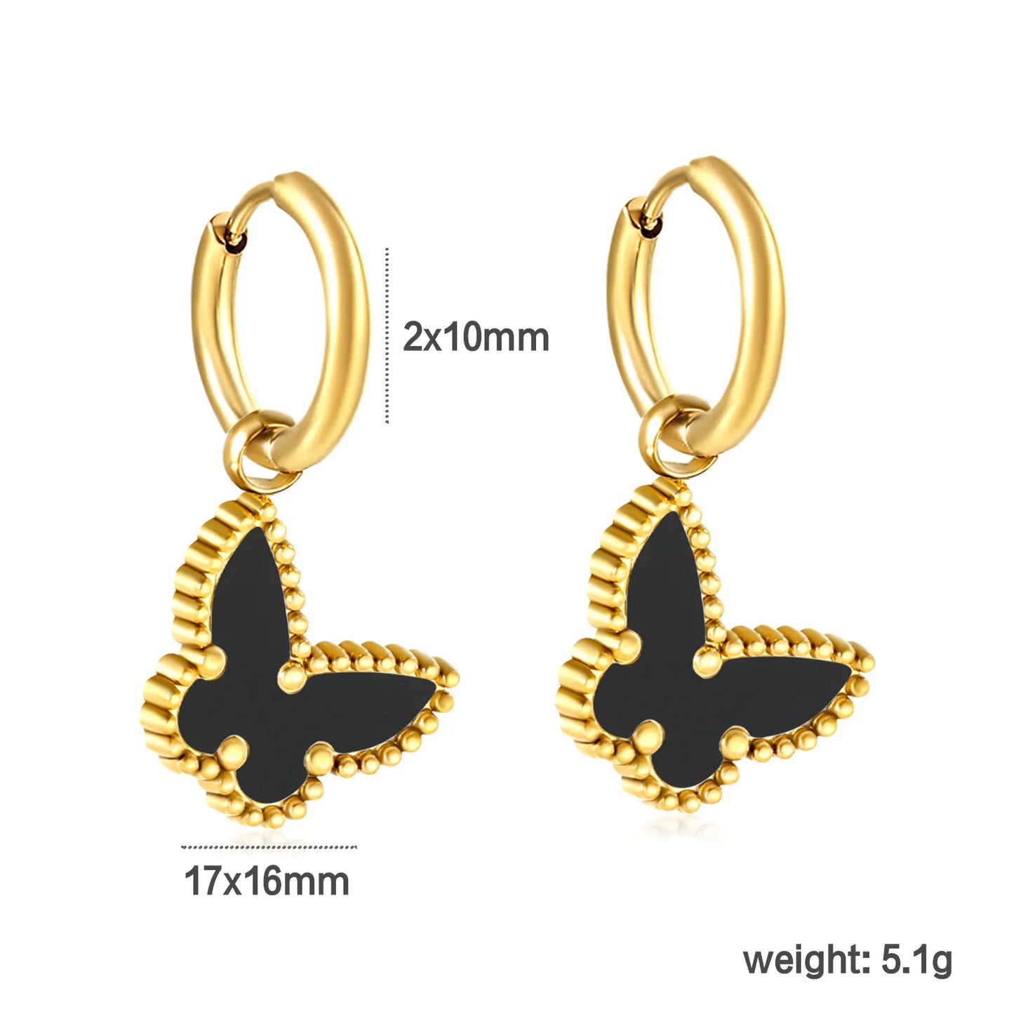 ✨🦋 18K Gold Butterfly Earrings Wholesale (MOQ 12+) | Stainless Steel Hypoallergenic 🌍 | Dainty & Trendy Jewelry
