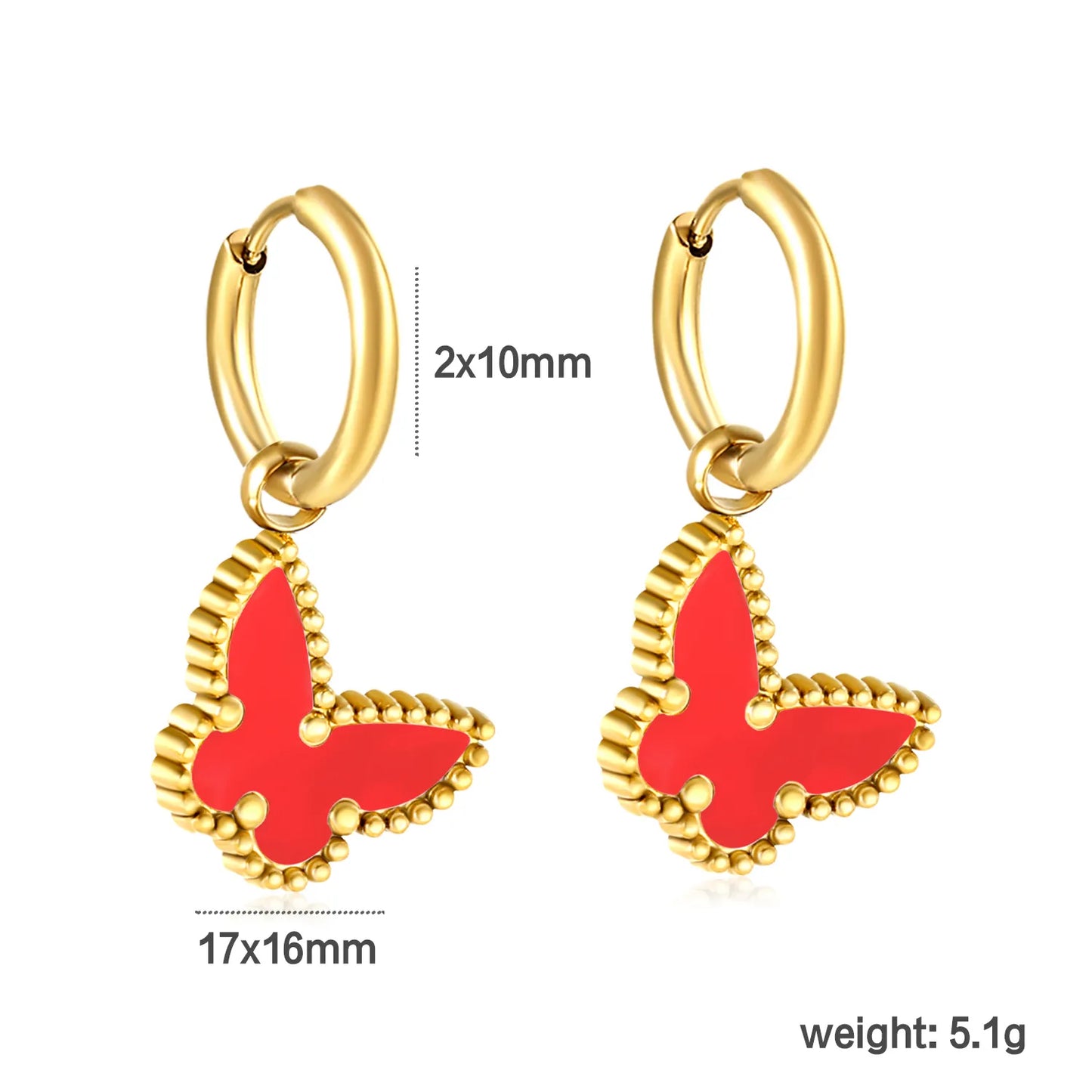 ✨🦋 18K Gold Butterfly Earrings Wholesale (MOQ 12+) | Stainless Steel Hypoallergenic 🌍 | Dainty & Trendy Jewelry