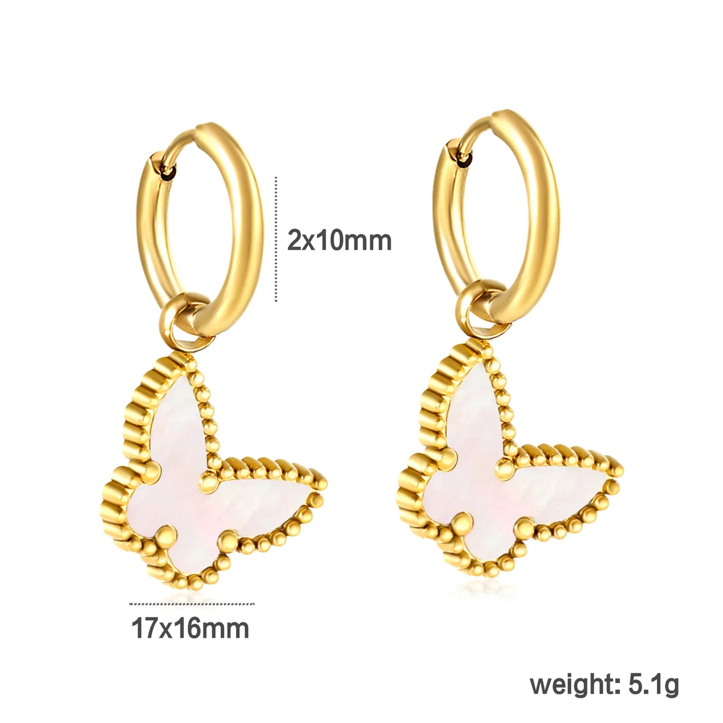 ✨🦋 18K Gold Butterfly Earrings Wholesale (MOQ 12+) | Stainless Steel Hypoallergenic 🌍 | Dainty & Trendy Jewelry