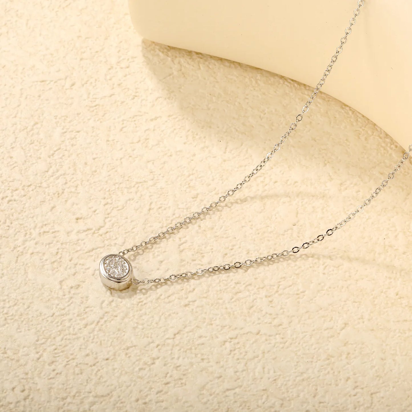 ✨ Wholesale Geometric Pendant Necklace | Zircon Charm | Steel Chain