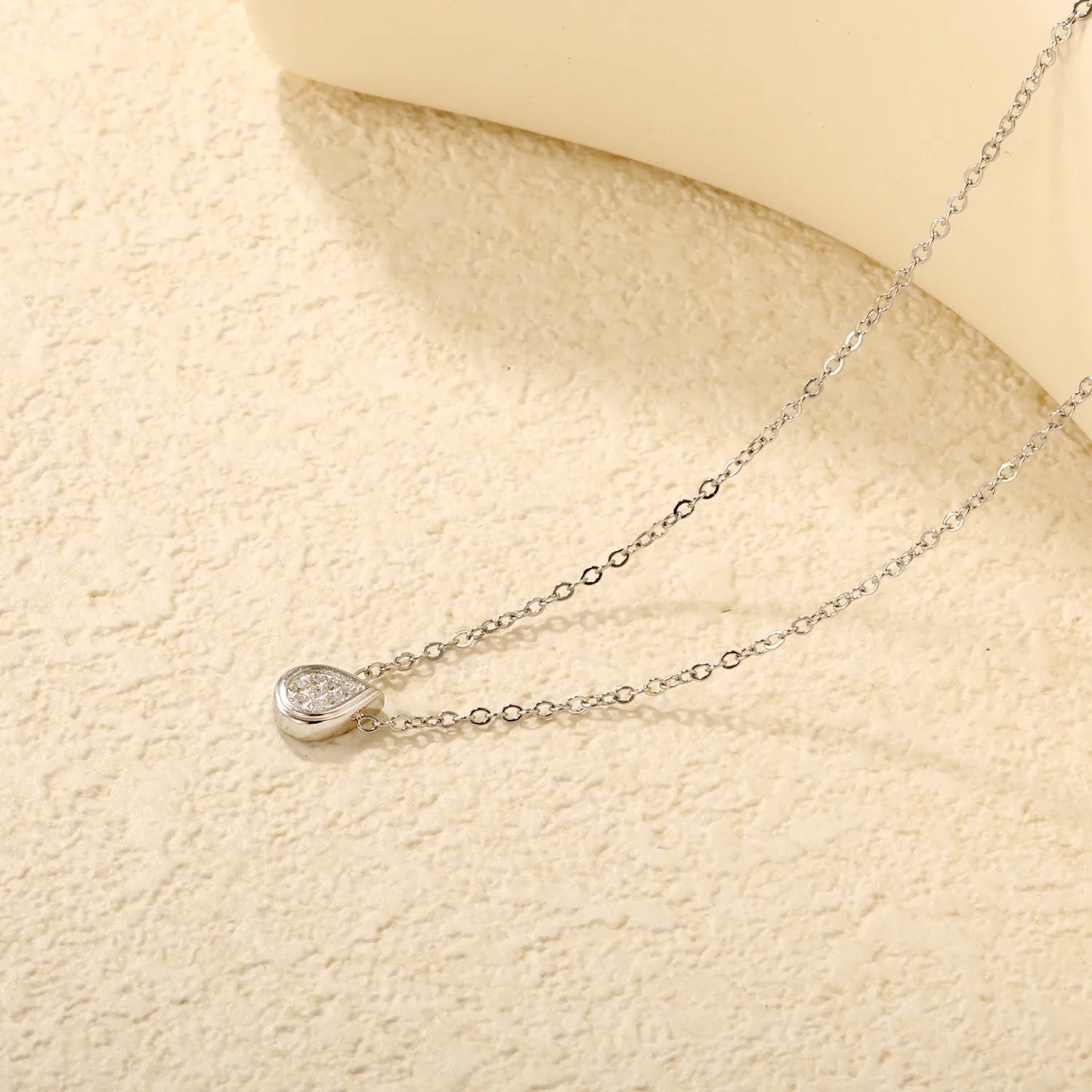 ✨ Wholesale Geometric Pendant Necklace | Zircon Charm | Steel Chain
