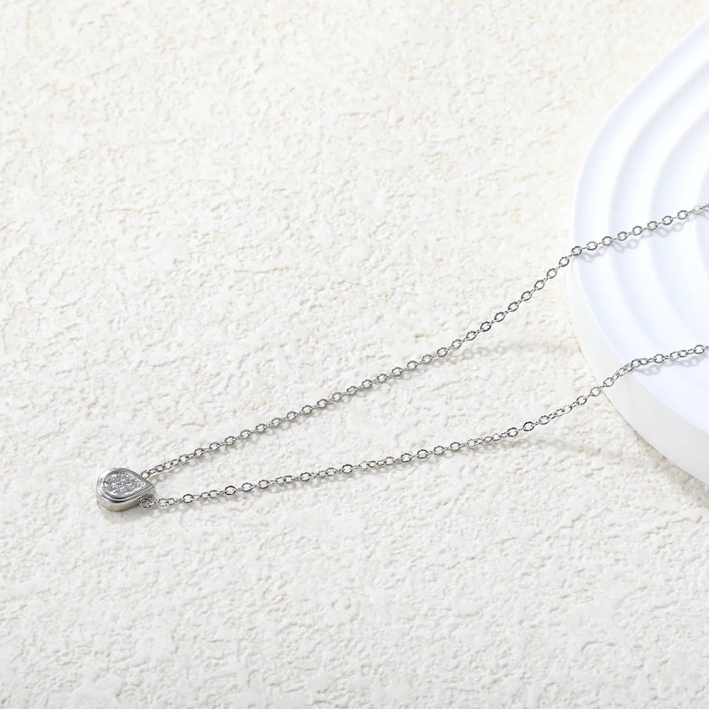 ✨ Wholesale Geometric Pendant Necklace | Zircon Charm | Steel Chain