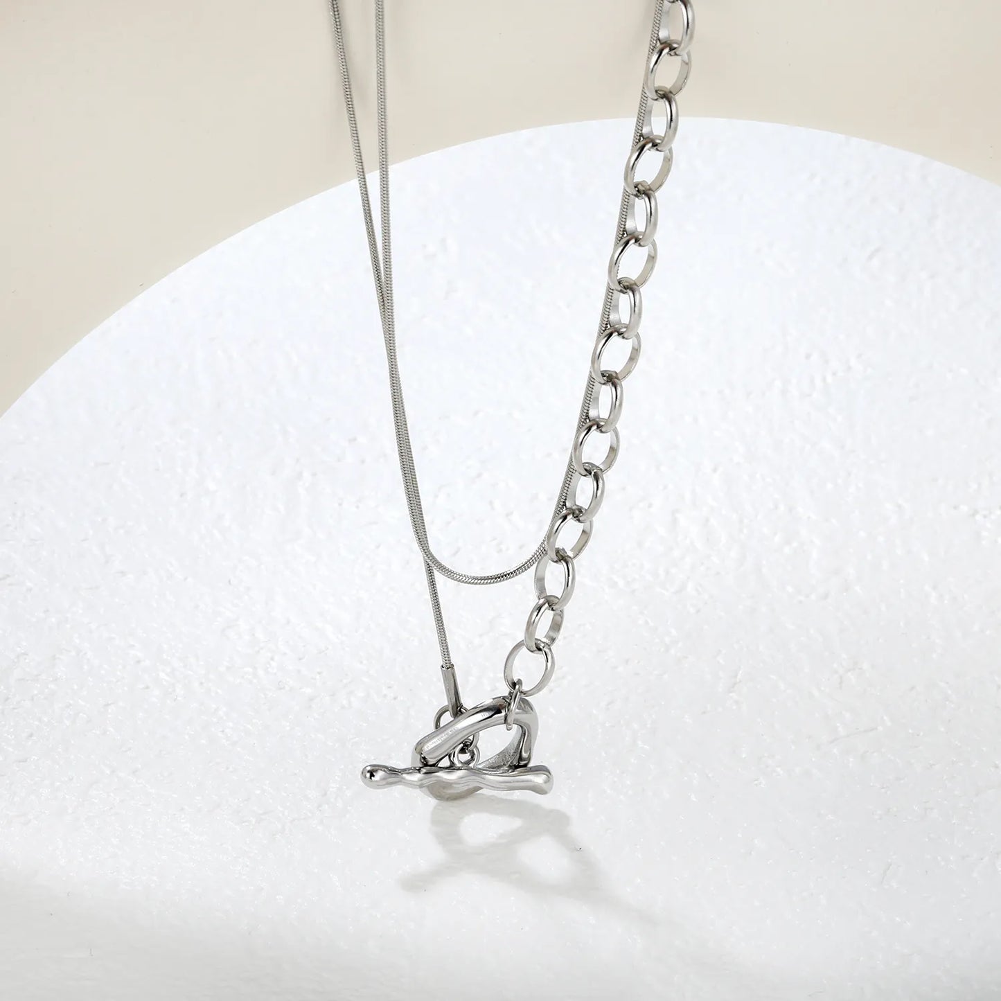 âš Wholesale Sweater Chain Necklace | Gold/Steel | Pearl & Pendant