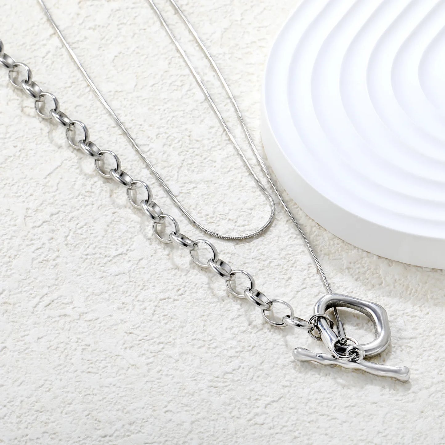 âš Wholesale Sweater Chain Necklace | Gold/Steel | Pearl & Pendant