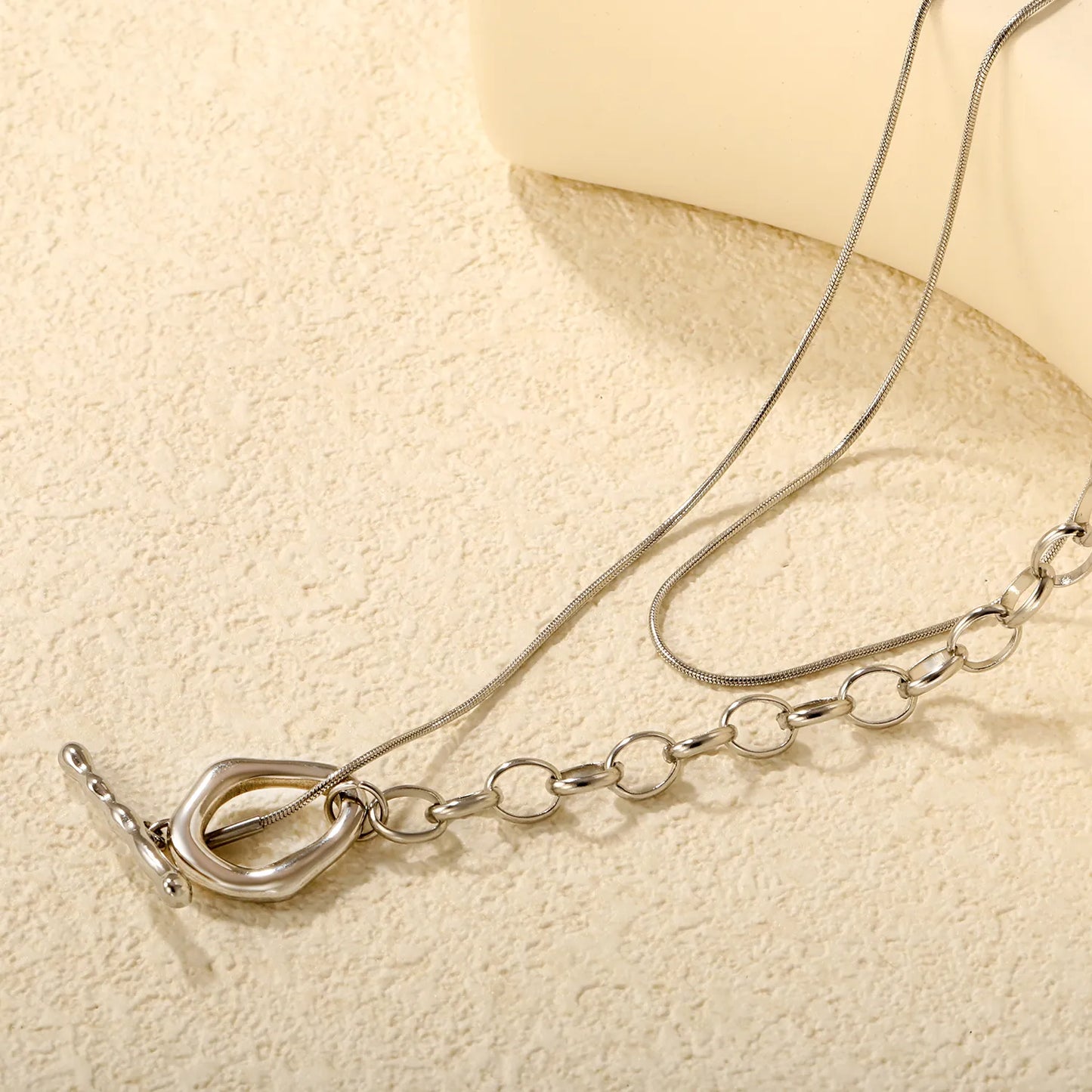 âš Wholesale Sweater Chain Necklace | Gold/Steel | Pearl & Pendant