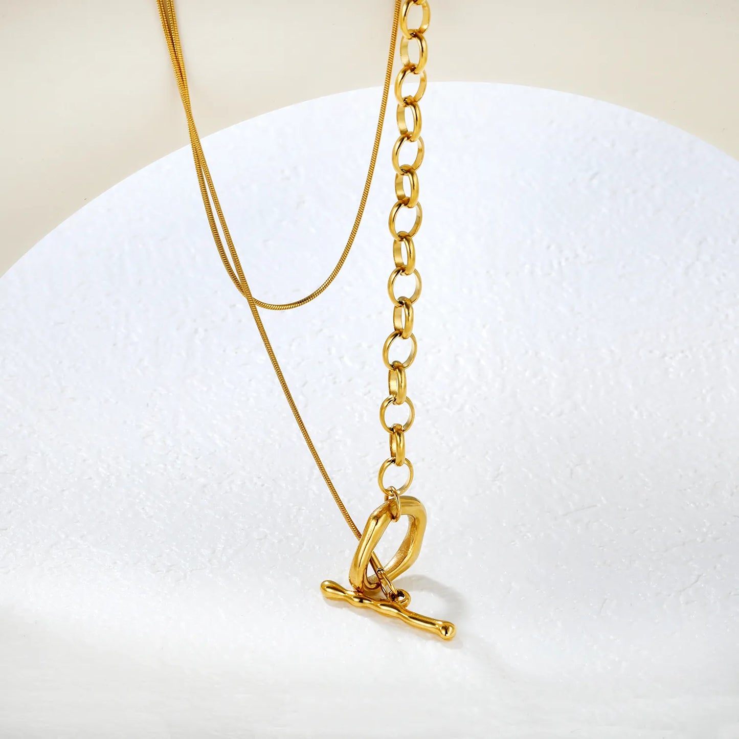 âš Wholesale Sweater Chain Necklace | Gold/Steel | Pearl & Pendant