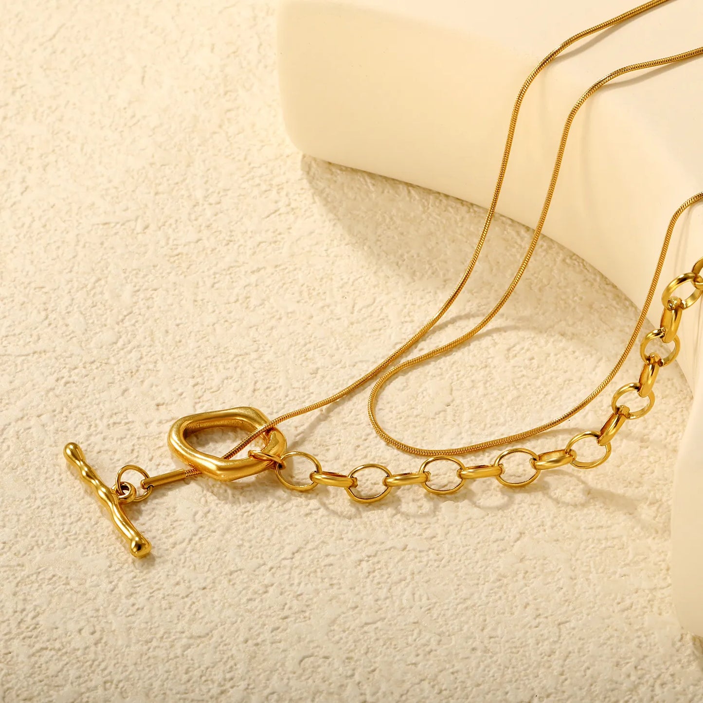 âš Wholesale Sweater Chain Necklace | Gold/Steel | Pearl & Pendant