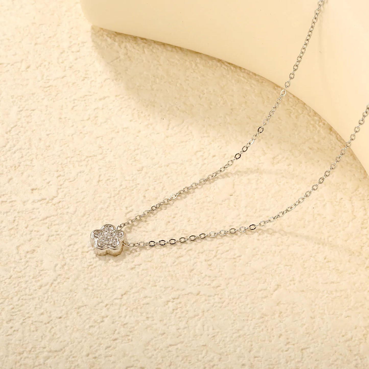✨ Wholesale Dainty Zircon Pendant Necklace | Heart/Flower/Round