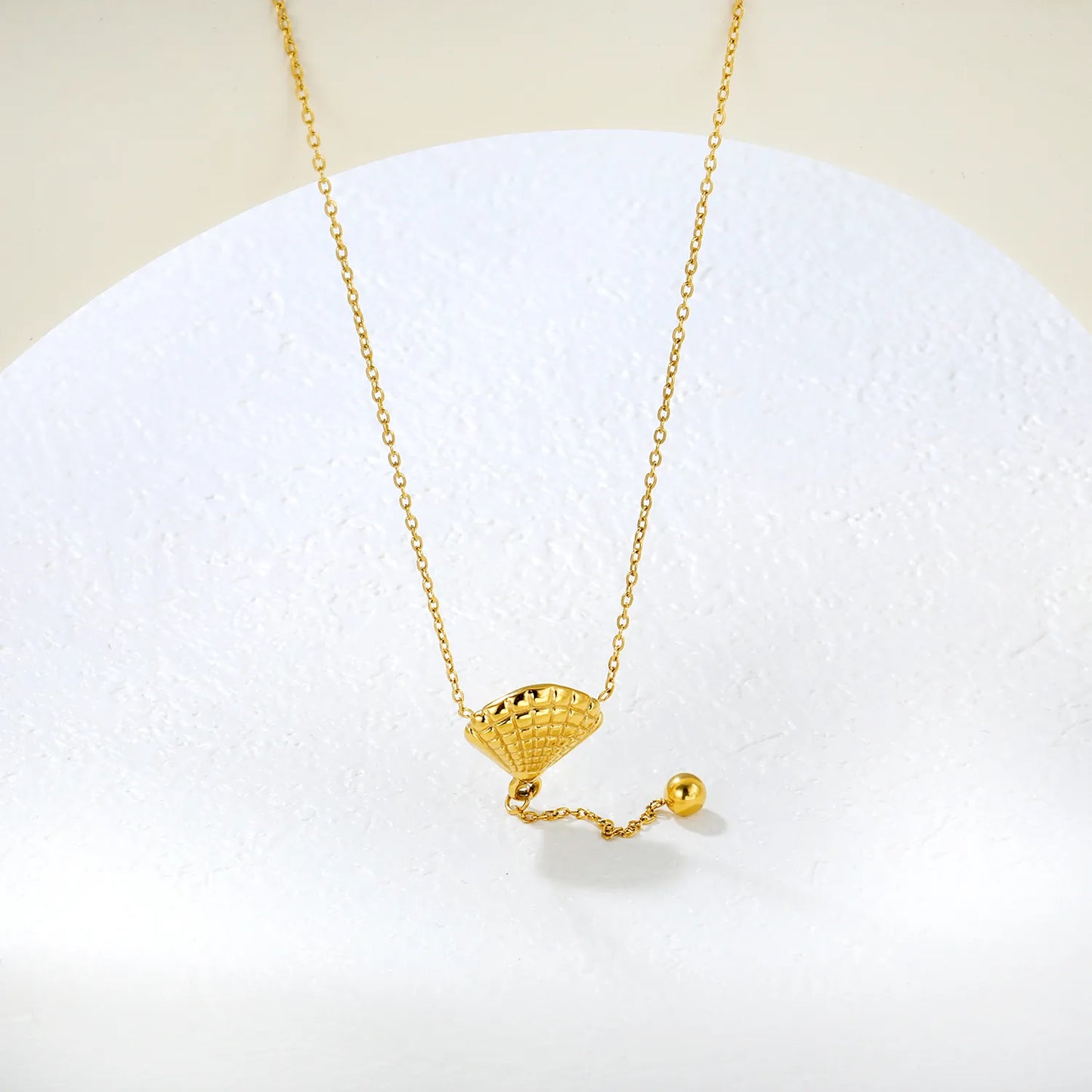 ⨠Wholesale Gold Shell & Bead Necklace | Beach Jewelry | 40+5cm