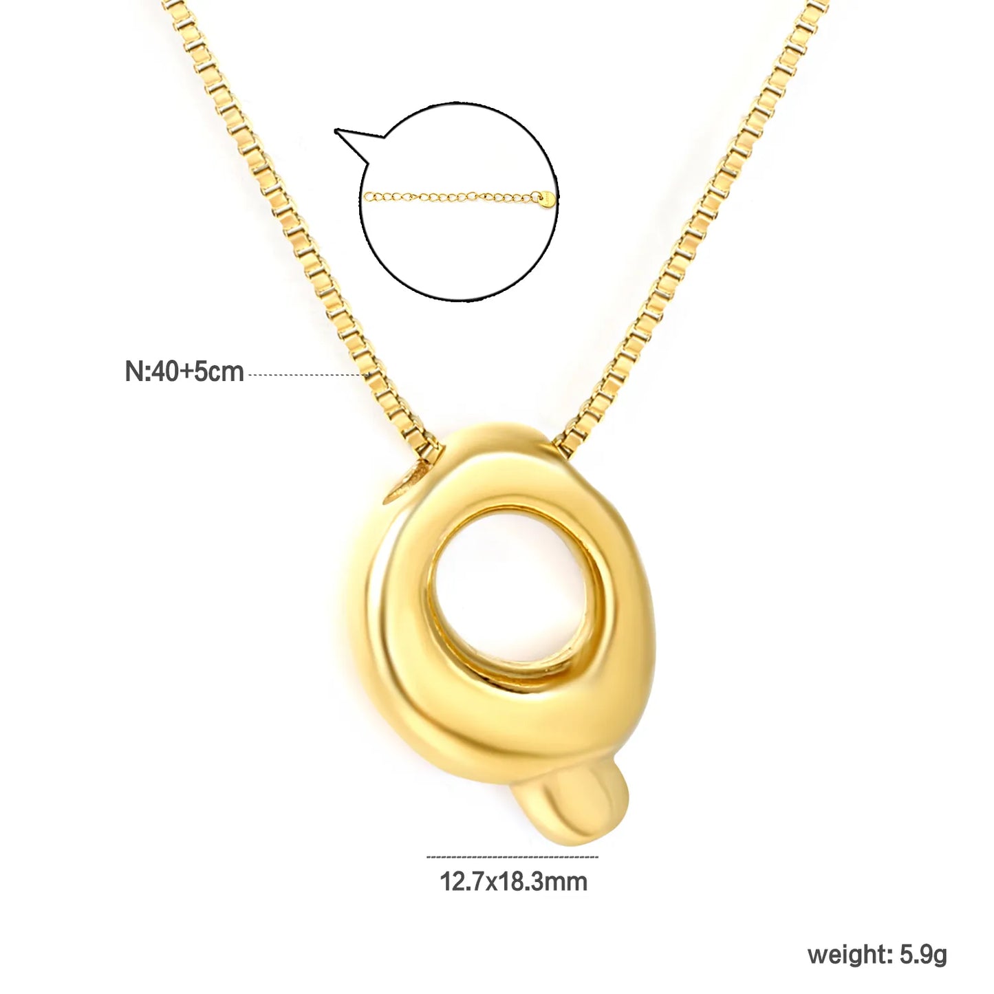 ✨ Wholesale PVD 18k gold A-Z 26 Q-version Letters Alphabet Pendant Necklace | Gold plated Stainless Steel Initial Jewelry