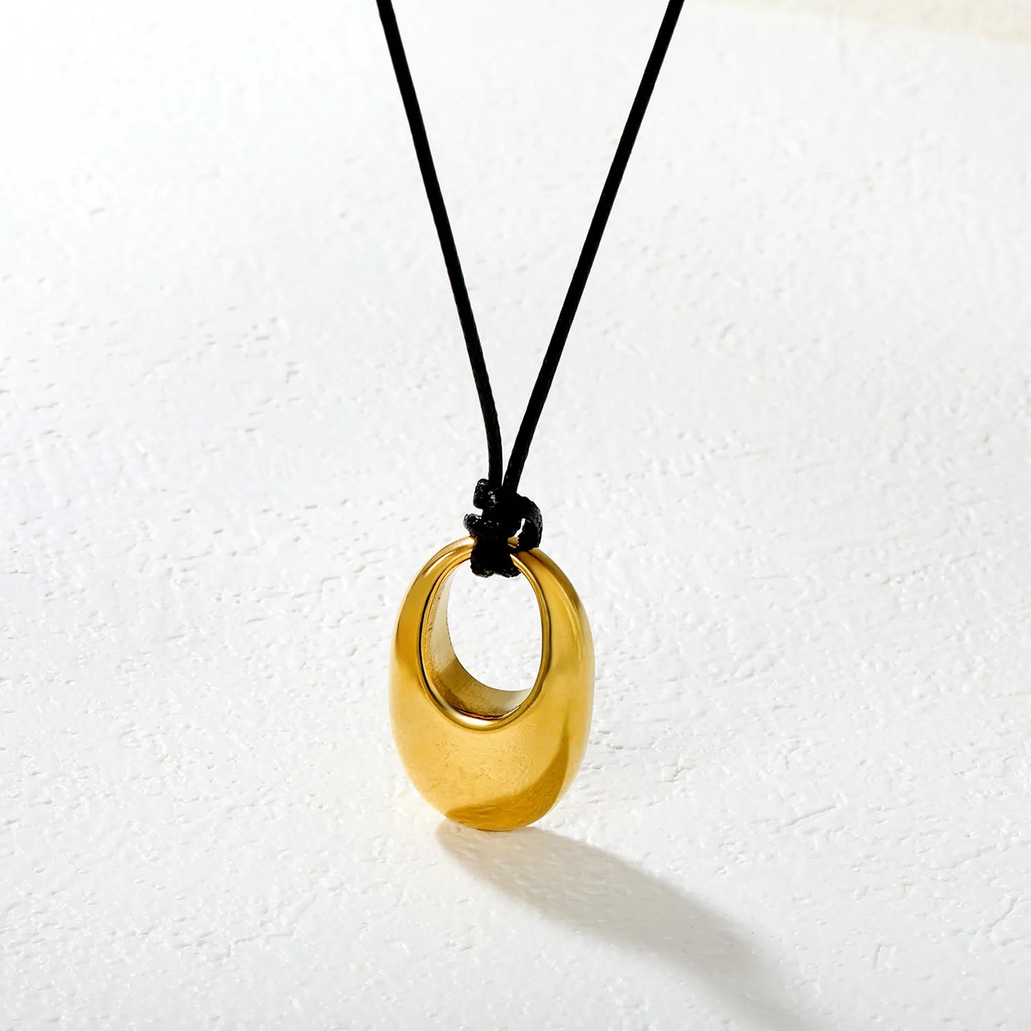 ✨ Wholesale Gold Stainless Steel Statement Pendant Necklace | 23x34mm Large Elegant Pendant, 60cm Chain, Bold Fashion Jewelry Bulk
