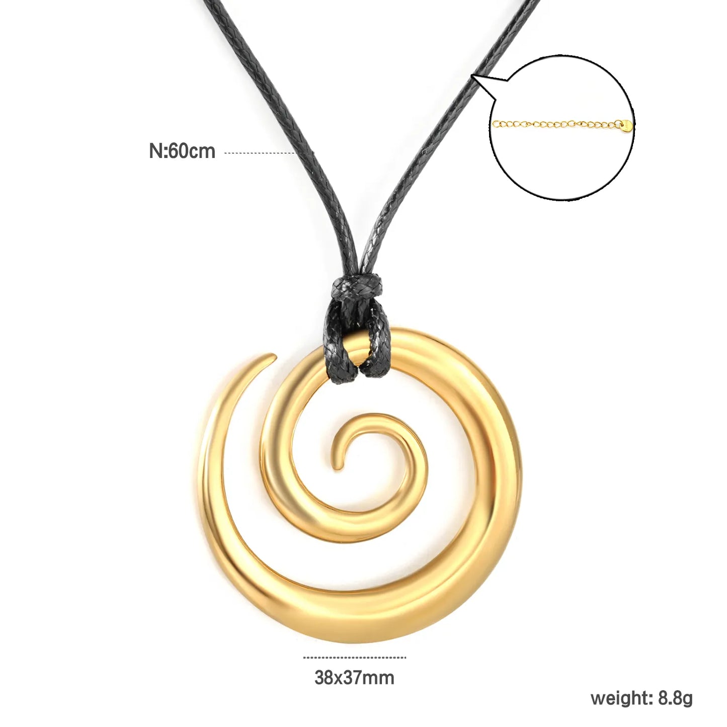 ✨ Wholesale Gold Stainless Steel Floral Pendant Necklace | 38x37mm Large Floral Charm, 60cm Chain, Lightweight Statement Jewelry Bulk