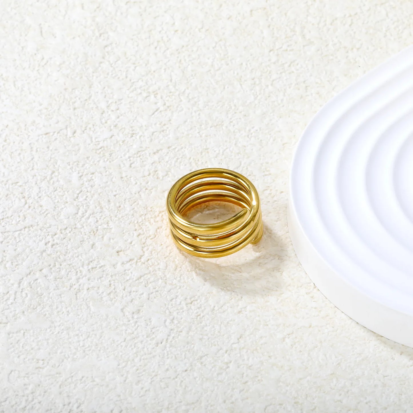 ✨ Wholesale Gold Spiral Ring | 5mm/6.3mm/10mm | Stainless Steel