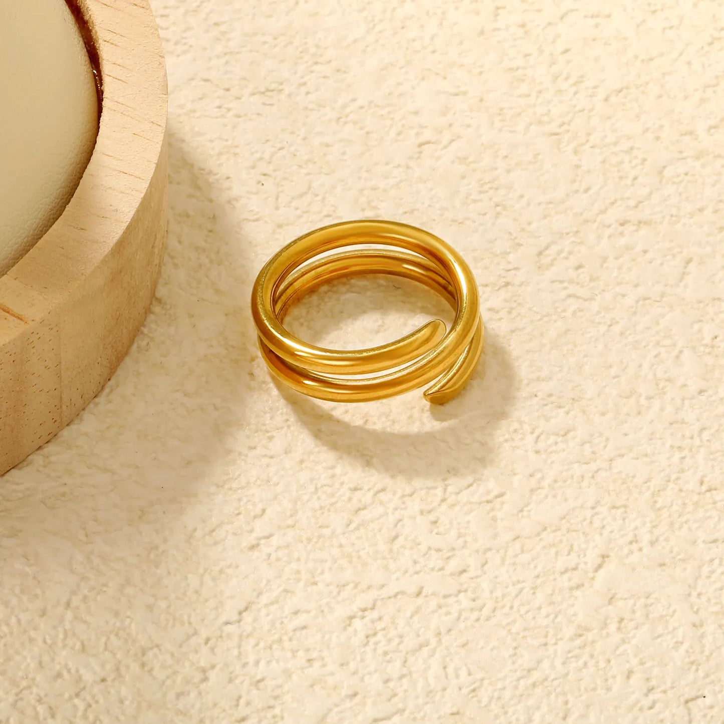 ✨ Wholesale Gold Spiral Ring | 5mm/6.3mm/10mm | Stainless Steel