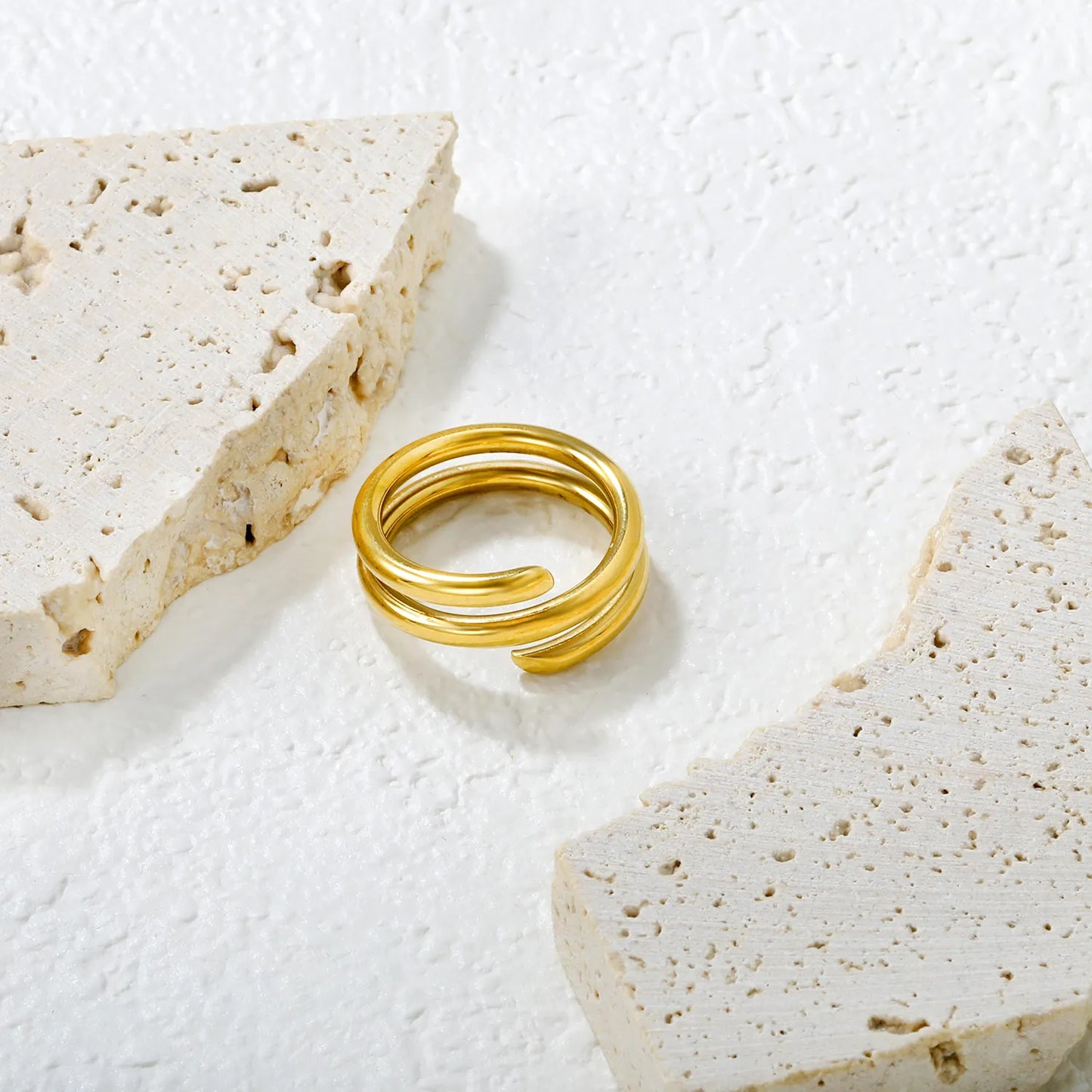✨ Wholesale Gold Spiral Ring | 5mm/6.3mm/10mm | Stainless Steel