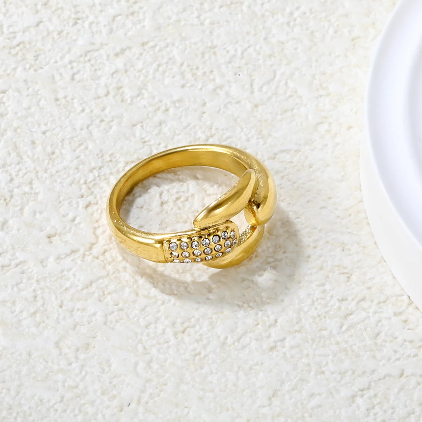 ✨ Wholesale 11mm Gold Chain Ring | Emerald/Diamond/Sapphire