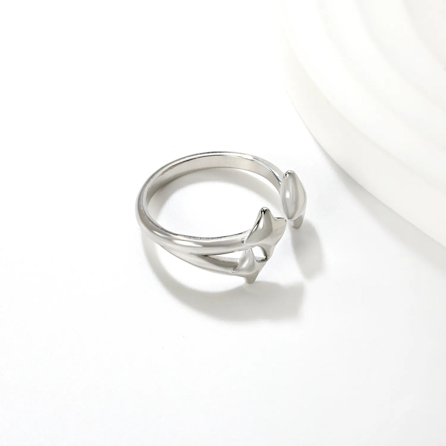 Wholesale Star Open Ring | 13mm High Size 7 | Gold Plated Stainless Steel | Stackable Celestial Design Ring