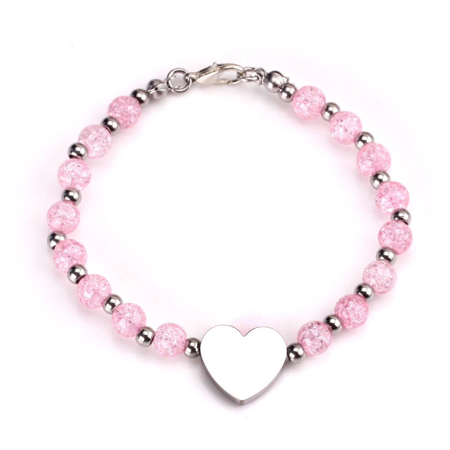 Gold Accessories Pink Crystal Bracelet