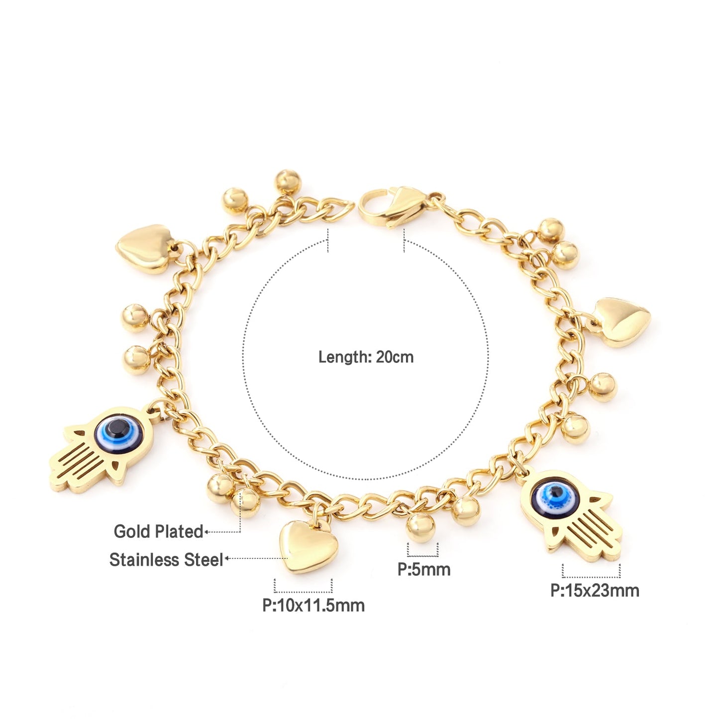 Accessories With Blue Cat's Eye Bracelet