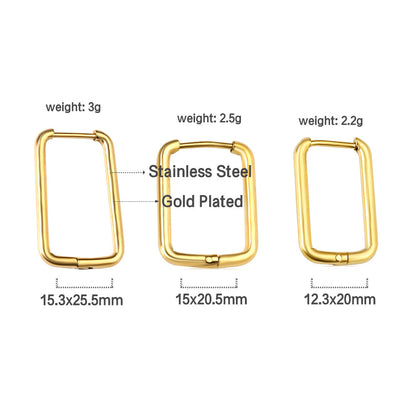 Rectangular ear buckle