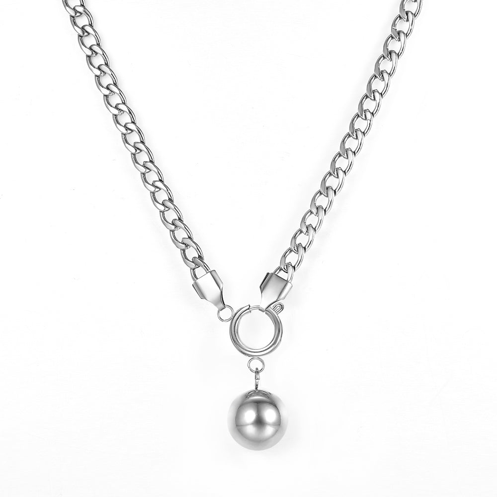 Girls Kids JewelryFashion 18k Gold Plated Steel Ball Accessories Necklace