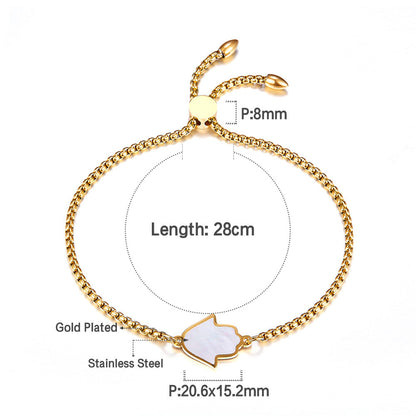 Stainless Steel White Arrow Accessory Bracelet