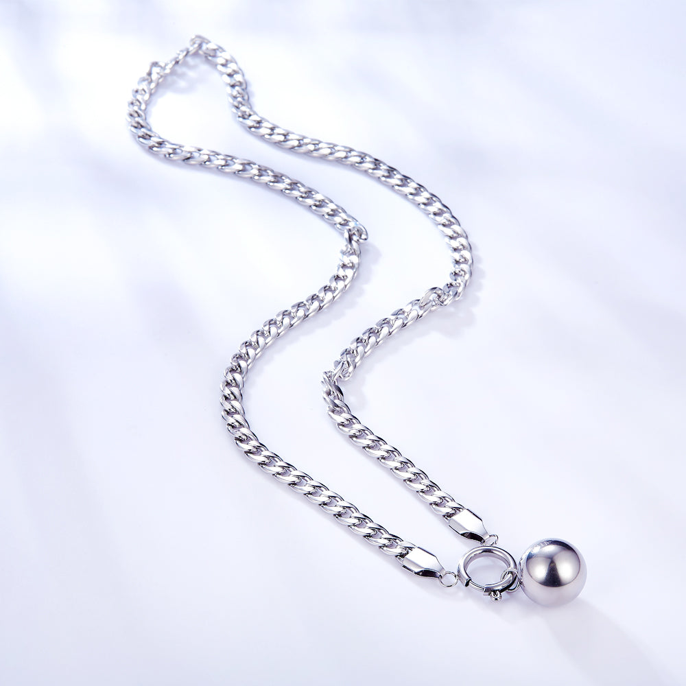 Girls Kids JewelryFashion 18k Gold Plated Steel Ball Accessories Necklace