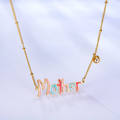 New Fashion Mother Colorful Letter Necklace