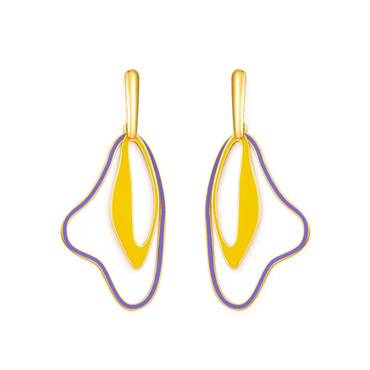 Fashion Odd Shape Size Circle Mixed Color Earrings