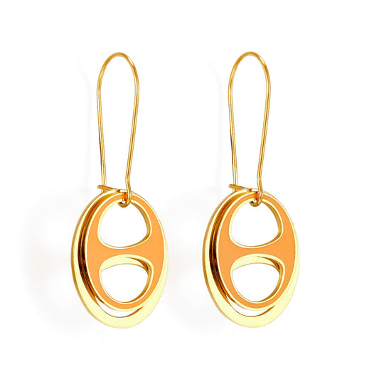 Fashion Enamel Girls Kids Jewelry Size Pig Nose With Brown Earrings