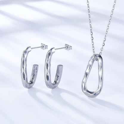 Fashion Oval Hollow Special-shaped Jewelry Set