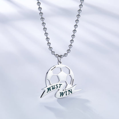 Fashion MUST WIN Football Accessories Necklace