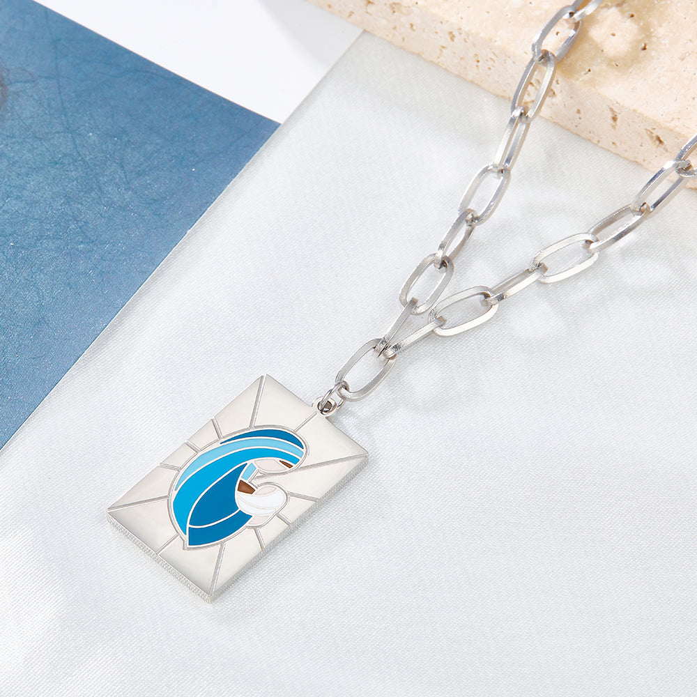 Rectangular Accessory With Mixed Color Mother and Baby Enamel Girls Kids Necklace