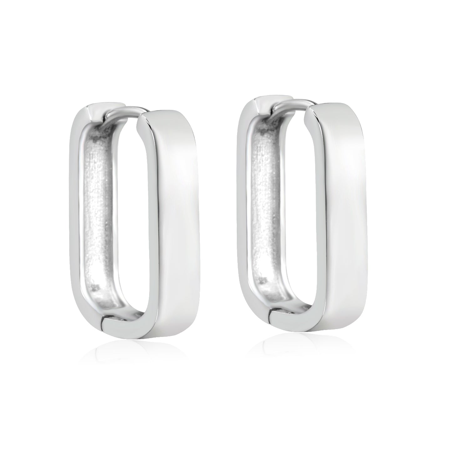 16.3*21.5mm Steel U-shaped Hoop Earrings Hypoallergenic