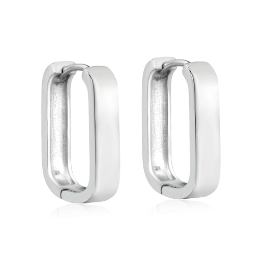 16.3*21.5mm Steel U-shaped Hoop Earrings Hypoallergenic