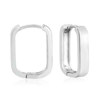 16.3*21.5mm Steel U-shaped Hoop Earrings Hypoallergenic