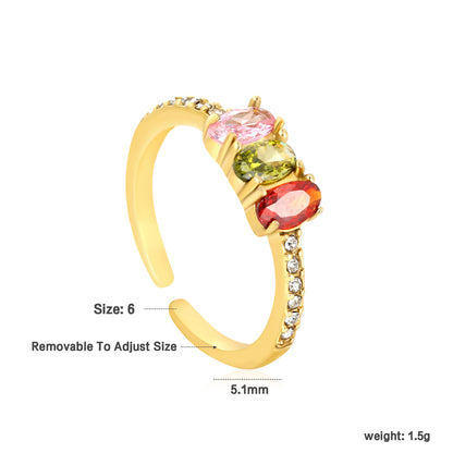 2025 New Design Rings Stainless Steel 18k Gold Plated Ring Sets for Girls