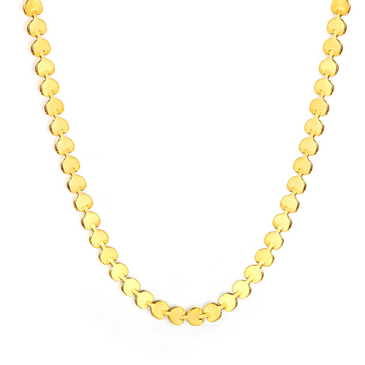 3.6*2.7mm 18k Gold Plated Stainless Steel Choker Simple Fish Bone 42+5cm Chain Necklace for Women Fashion Jewelry