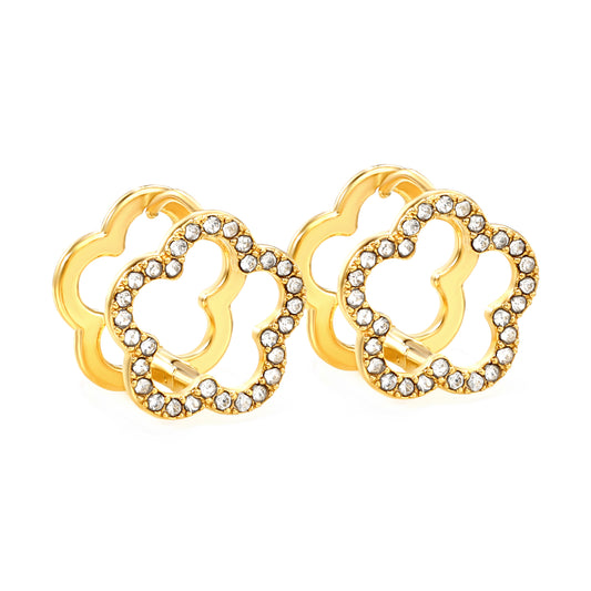 14.8*14.5mm18K Gold Hollow Earring for Women Stainless Steel Tarnish Free Waterproof Jewellery