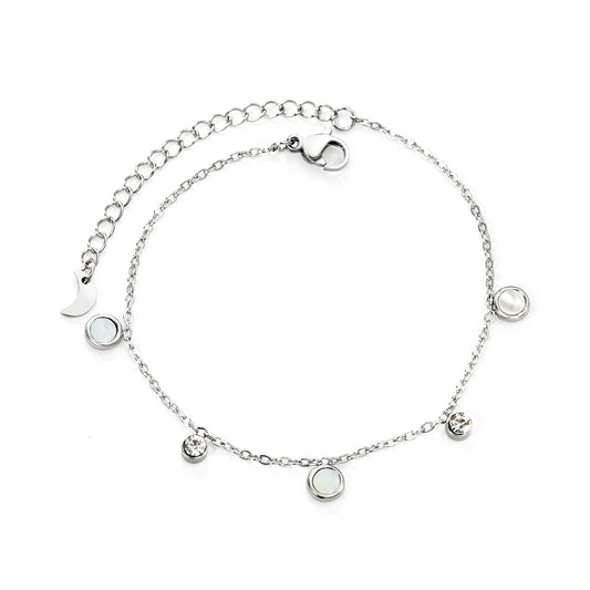 18+5cm Unique Minimalist Stainless Steel  Bracelet Personal Vintage for Women