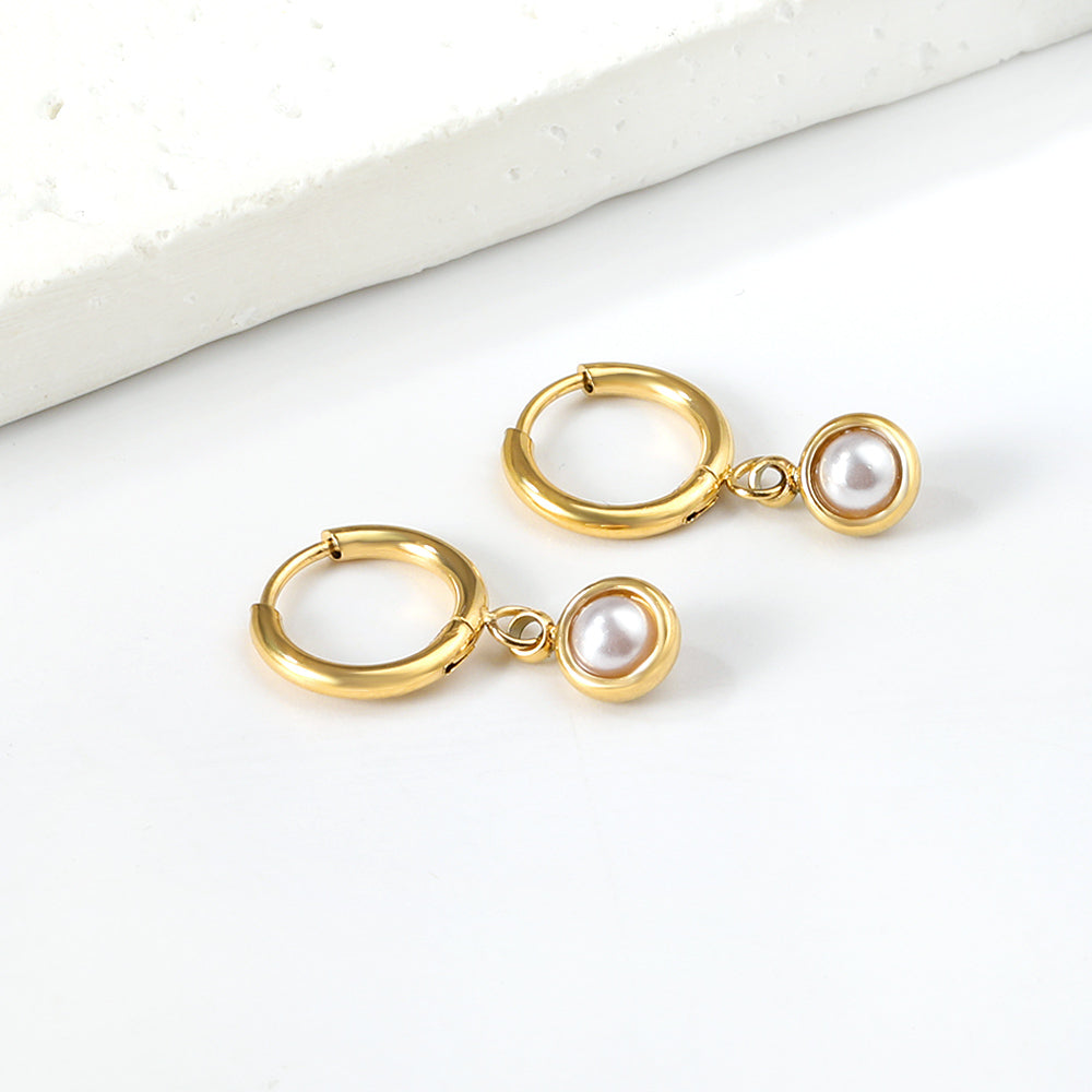 1.6x11mm circle and semi-circle stud earrings