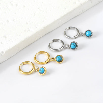 1.6x11mm circle and semi-circle stud earrings