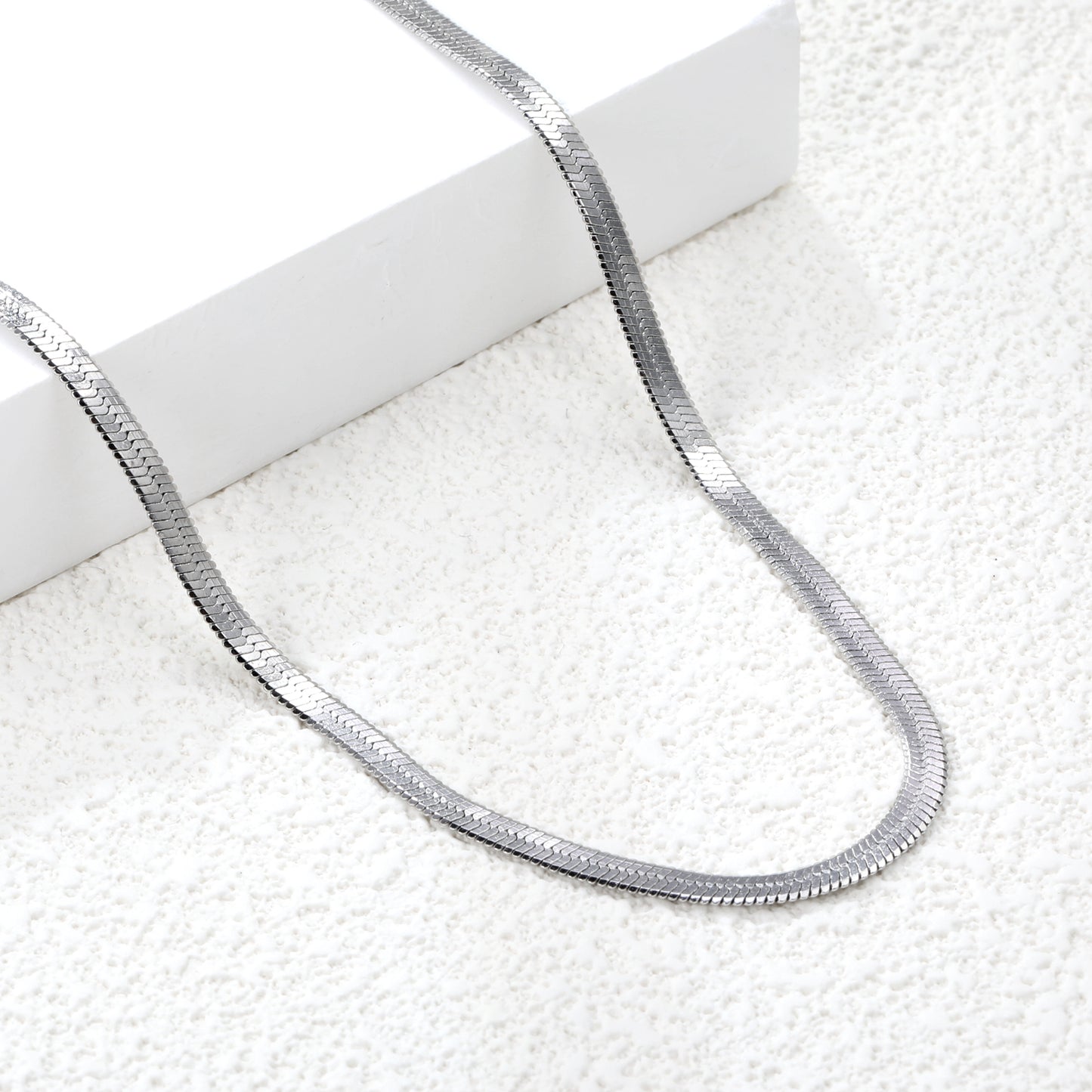 3.2mm Stainless Steel Necklace Snake 42+5cm Chain Wholesale Men Women Couple Jewelry Blade Chain