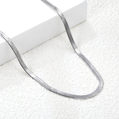 3.2mm Stainless Steel Necklace Snake 42+5cm Chain Wholesale Men Women Couple Jewelry Blade Chain