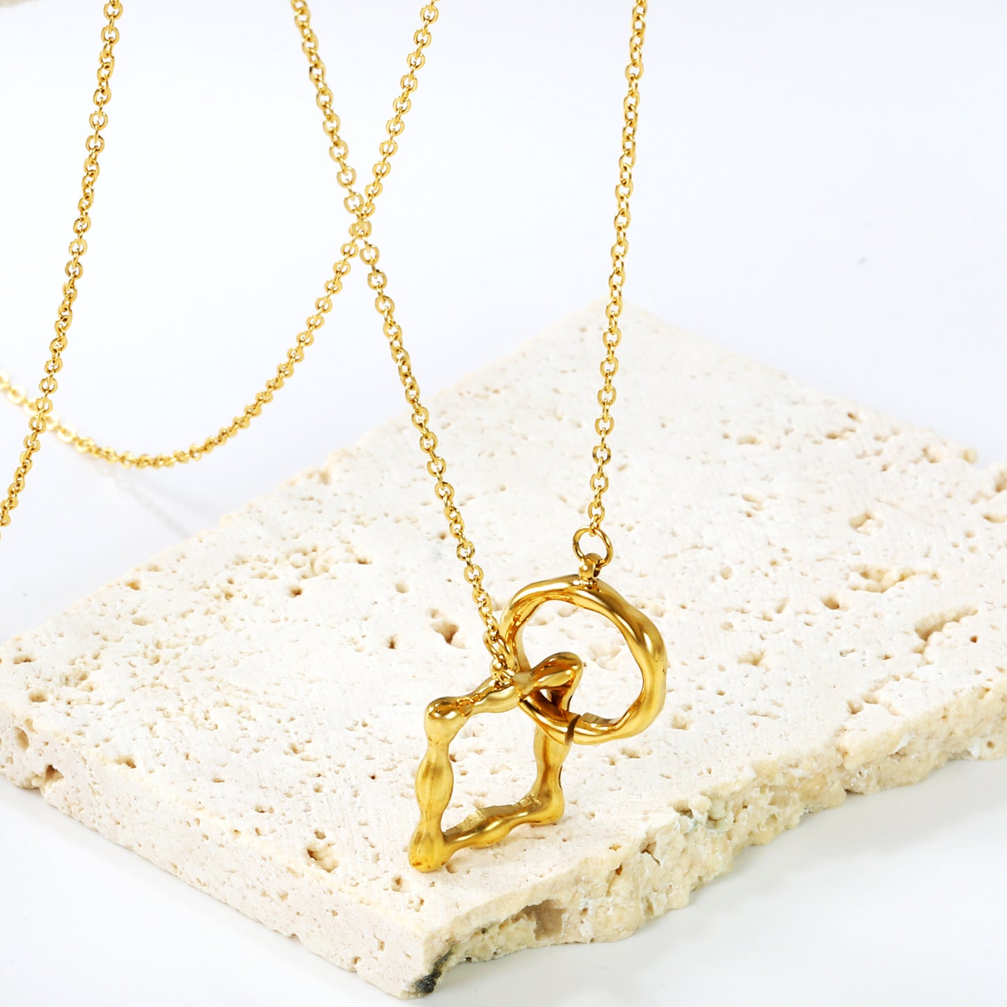 18K Gold Plated Women Stainless Steel Jewelry Necklace