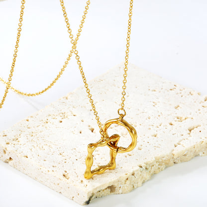 18K Gold Plated Women Stainless Steel Jewelry Necklace